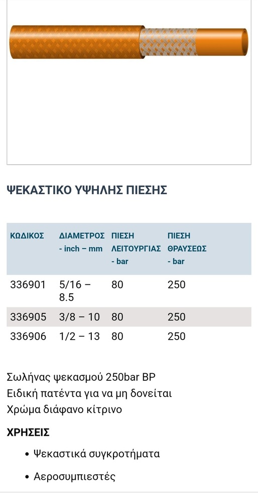 Λάστιχο υψηλής πίεσης